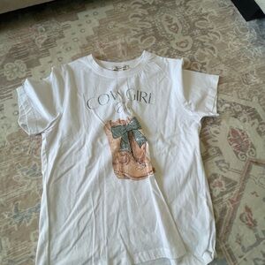 Francesca's Collections White Cowgirl Tee